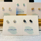 Kara Wire Wrapped Natural Stone Stud Earrings