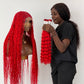 Bohemian Knotless - TARA RED (100% Human Hair)