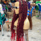 Destress Faux Locs - Wine Color Fire Red Ombré - Rosemary