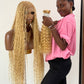 Bohemian Knotless -TARA BLONDE (100% Human hair curls)