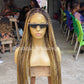 Knotless Braid Wig, 13x4 Lace Frontal, Glueless, Ombre Color (Jalissa)