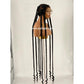 Large Jumbo Knotless Spiral Tip (100% Human Hair Full Lace Base) Color 1B - Jessie