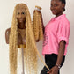 Bohemian Knotless -TARA BLONDE (100% Human hair curls)