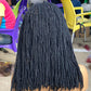 Simple Faux Locs Wig (Swiss Full Lace) Black Color, Shoulder Length - Karina
