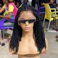 Simple Faux Locs Wig (Swiss Full Lace) Black Color, Shoulder Length - Karina