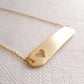 Open Heart Bar Pendant Necklace
