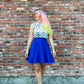 Royal Blue Skater Skirt