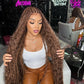 Bohemian Knotless Braid Wig, Swiss Full Lace, Color 30, Tailbone Length - Demi