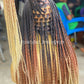 Knotless Braid Wig, Swiss Full Lace, Threetone Color, Waist Length - Gabrielle