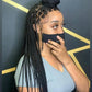 Shade Knotless Braid Wig, Swiss Full Lace, Color 1B (Ready To Ship)