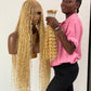 Bohemian Knotless -TARA BLONDE (100% Human hair curls)