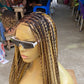 Knotless Braid Wig, 13x4 Lace Frontal, Glueless, Ombre Color (Jalissa)