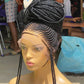 Cornrow Braid Wig "Premium Swiss Full Lace" Waist Length (Myra)