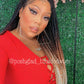 Knotless Braid Wig, Swiss Full Lace, Threetone Color, Waist Length - Gabrielle