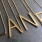 Large Letter / Initial Necklace in Gold