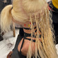 Bohemian Knotless Braid Wig "HD Full Lace" Blondy