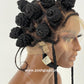 Bantu Knot Wig With Dropping Beads "Swiss Full Lace" Malaika