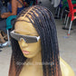 Knotless Braid Wig, Swiss Full Lace, Threetone Color, Waist Length - Gabrielle