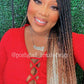 Knotless Braid Wig, Swiss Full Lace, Threetone Color, Waist Length - Gabrielle