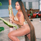 Beyoncé Honey Blonde Knotless Braid Wig "Premium Swiss Full Lace"