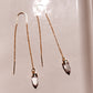 Faceted quartz suncatcher threader earrings by Terra Luna Sol