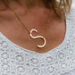 Large Letter / Initial Necklace in Gold