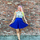 Royal Blue Skater Skirt