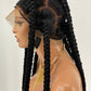 Large Jumbo Knotless Spiral Tip (100% Human Hair Full Lace Base) Color 1B - Jessie