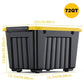 72/97QT Storage Box with Wheels & Lid – Stackable Heavy Duty Organizer 4-6-Pack