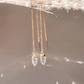 Faceted quartz suncatcher threader earrings by Terra Luna Sol