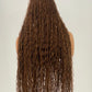 Bohemian Knotless Braid Wig, Swiss Full Lace, Color 30, Tailbone Length - Demi