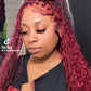 Bohemian Knotless Braid Wig, Full Lace, Burgundy Waist, Medium Cap - NATA