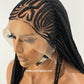 Cornrow Braid Wig "13 by 4 Lace Frontal" Wig Val