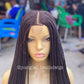 Cornrow Braid Wig "6 by 2 Closure Lace" Midback Length (Thelma)