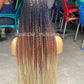 Knotless Braid Wig, Swiss Full Lace, Threetone Color, Waist Length - Gabrielle