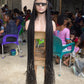 Goddess Knotless Braid Wig, HD Full Lace, Color 1B, Tailbone Length - Daya