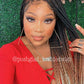 Knotless Braid Wig, Swiss Full Lace, Threetone Color, Waist Length - Gabrielle