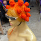 Bantu Knots Wig "Swiss Full Lace" Bright Orange Color - Tinashae