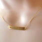Open Heart Bar Pendant Necklace