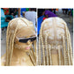 Knotless Braid Wig - Large Plaits  Bright Blonde - Taylor
