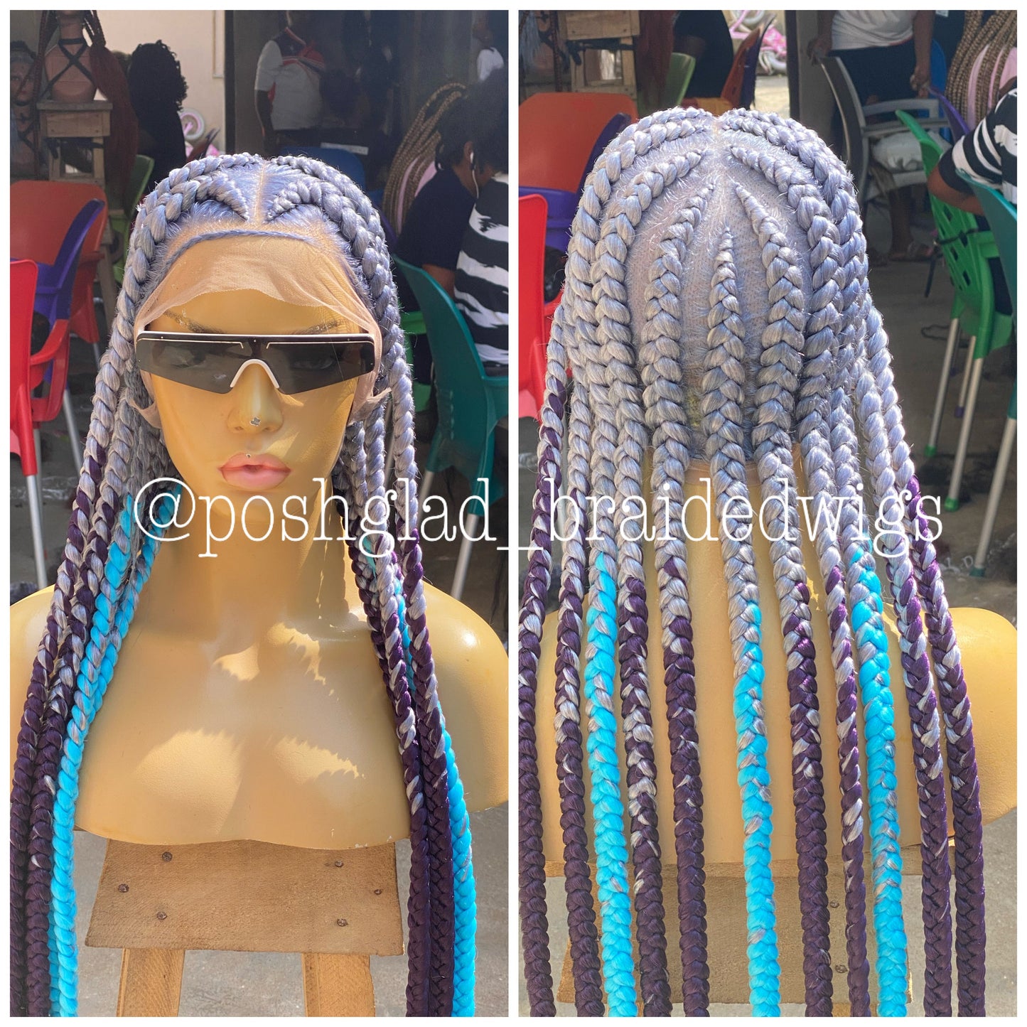 Pop Smoke Wig "Gray Color" Full Lace