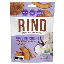 Rind Snacks - Crisp Cnut Tstdvan Seaslt, 3.5 oz (Pack of 6) - Gluten-Free Coconut Crisps