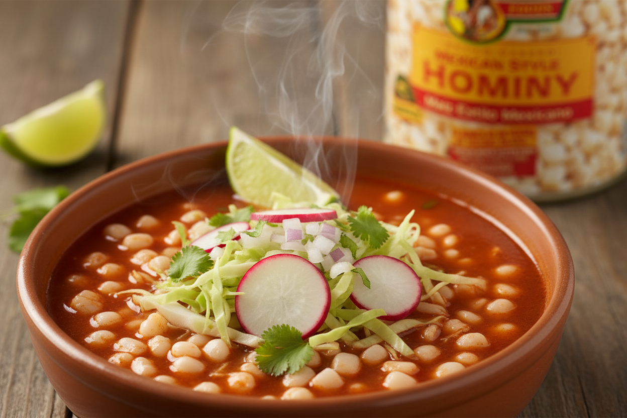 Juanita's Foods Mexican Style Hominy - Authentic White Hominy, 25 oz (Case of 12)