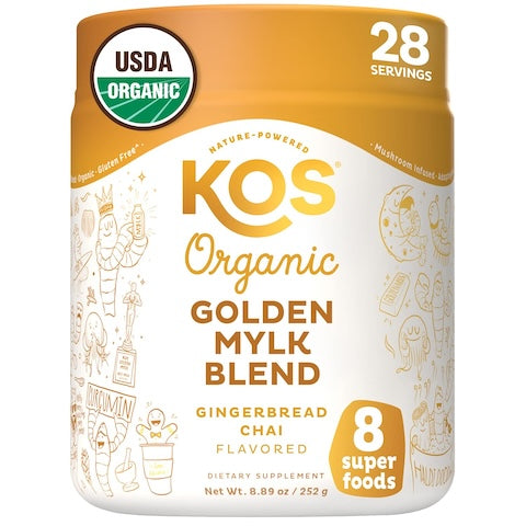 Kos Golden Milk Powder Blend - 8.89 oz | Organic, Anti-Inflammatory, and Immune Support