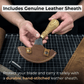 Large Leather Round Knife, 12.5 cm (4.9 inches)