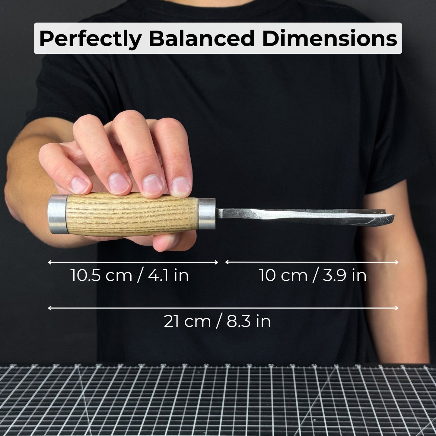 Large Straight Gouge (Rounded Chisel), 10 - 45 mm (0.4 - 1.8 inches)