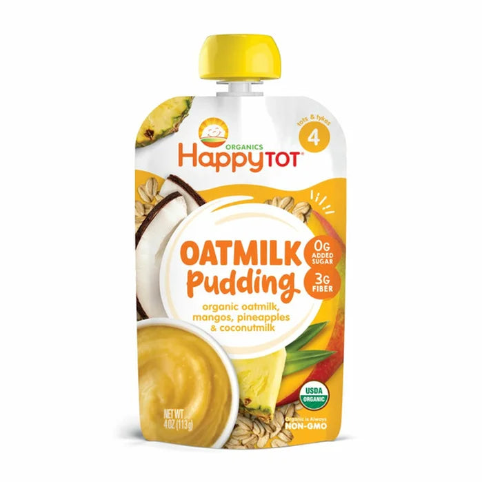 Happy Tot Pudd Mango Pine Oat Milk 4 Oz Pack of 16