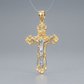 14k Two- Tone Gold Cross Pendant