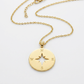 14K Yellow Gold Necklace with Compass