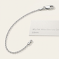 14k White Diamond Cut Cable Link Chain 0.8mm